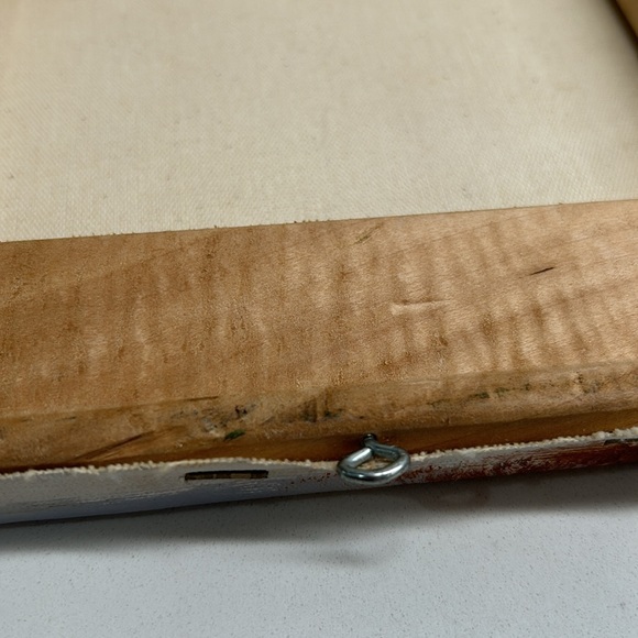 Vintage Signed Oil Painting Cabin In The Woods Measuring 10”x 8” - Picture 10 of 16